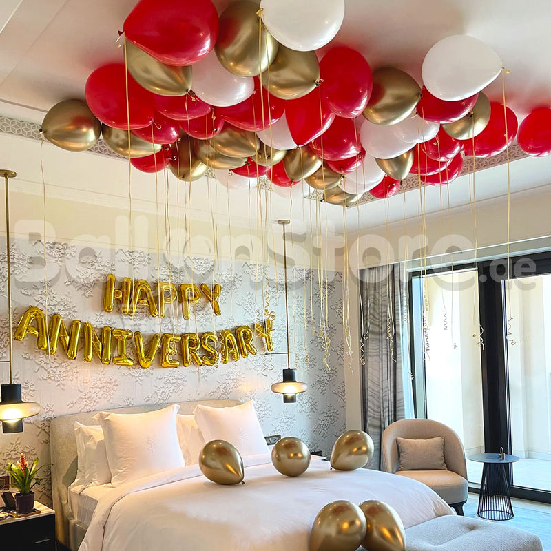 Anniversary Love Small Party Set-up Balloon Package 40Helium and Banner
