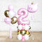 Any Number Cutie Cattie Pink Crown & Tassel Balloon Bouquet - Package Set