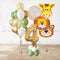 Any Single Number Jungle Safari  Confetti  Latex and Chrome Balloon Set