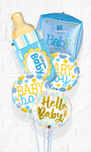 Hello Baby Welcome Baby Boy Balloon Bouquet