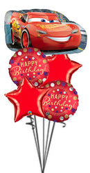 Disney Cars Lightning McQueen Satin Birthday Balloon Bouquet