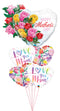 Mother's Day Rose Bouquet Love You Mom Balloon Bouquet