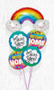 Super Size Welcome Home Rainbow Smiley  Miss You Balloon Bouquet