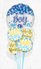 Jumbo Hello Baby Boy Confetti  Balloon Bouquet