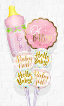 BabyPink Jumbo Bubble Balloon Bouquet With Weight