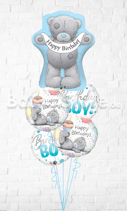 Me to You Blue Banner Birthday Boy Balloon Bouquet