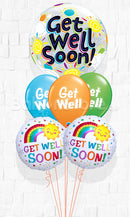 Get Well Soon Sunshine Sun Beam Balloon Bouquet