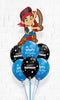 Jack the Pirate Sparkle Big Polka Birthday Balloon Bouquet