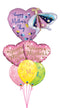 Mother's Day Butterfly & Heart Satin Infused Balloon Bouquet