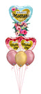 Mother's Day Heart Bouquet Roses Gold and Chrome  Balloon Bouquet