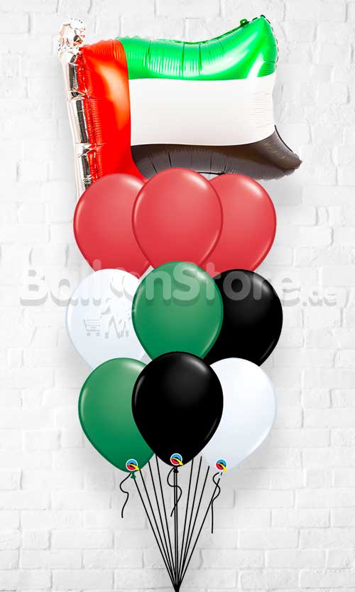 UAE Satin Infused Flag National Day Balloon Bouquet