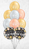 New Year Metallic Sparkles & Dots Balloon Bouquet