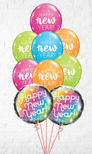 New Year Prismatic Sparkle Confetti Dots Balloon Bouquet