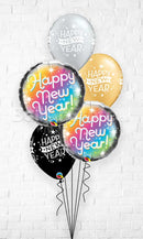 New Year Prismatic Confetti Dots Balloon Bouquet