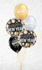 New Year Metallic Confetti Dots Balloon Bouquet