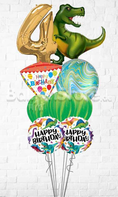 Any Single Number Tyrannosaurus Dinosaur Agate Big Balloon Bouquet
