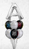 Any Letter Birthday!  Blast Wrap Silver  Balloon Bouquet