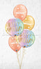 Birthday Pastel Ombre & Stars Rose Gold Big Lil Dots Balloon Bouquet