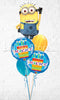 Minions Shape Blue Birthday Cake Balloon Bouquet