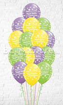 Happy Spring Easter Dots Balloon Bouquet - 15count