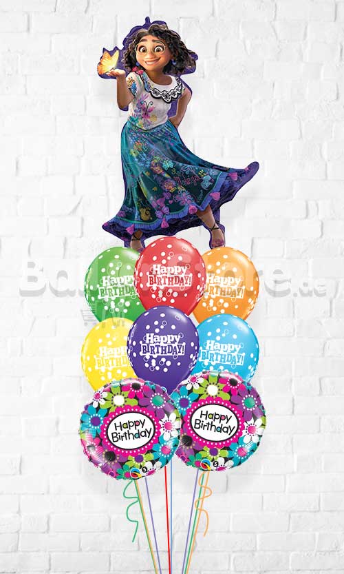 Disney Encanto - Maribel Birthday Daisy Patterns Rainbow Confetti Balloon Bouquet
