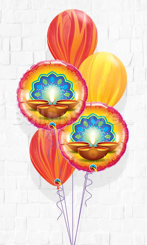 Simply Diwali Festival of Lights Agate Latex Balloon Bouquet