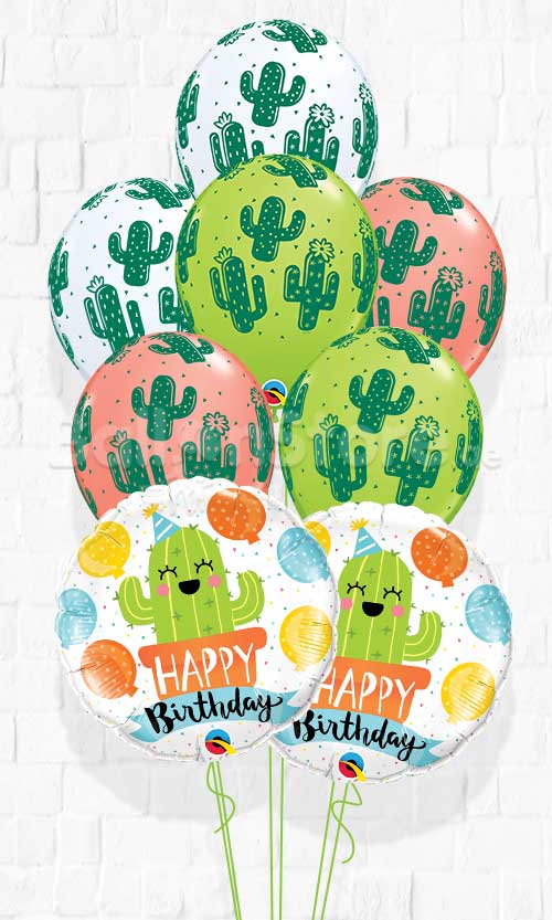 Birthday Party Cactus and Cactuses Balloon Bouquet