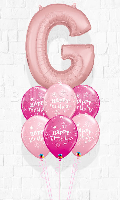 Any Number Pink Sparkle Pink Birthday Sparkle Bouquet