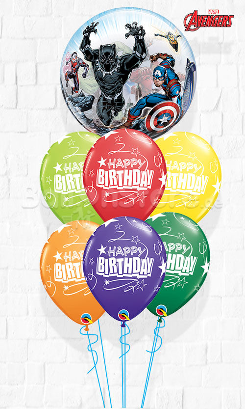 Marvel Avengers Bubble Birthday Balloon Bouquet