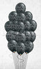 Elegant Black Sparkle Birthday Balloon Bouquet - 15count