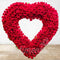 Elegant Red Roses Heart Arrangement - PRE-ORDER 3days before Delivery PRE-STANDING