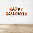 16" Happy Halloween (Orange Black)  Alphabet Foil Balloons Banner - AIR-FILLED / NON FLYING
