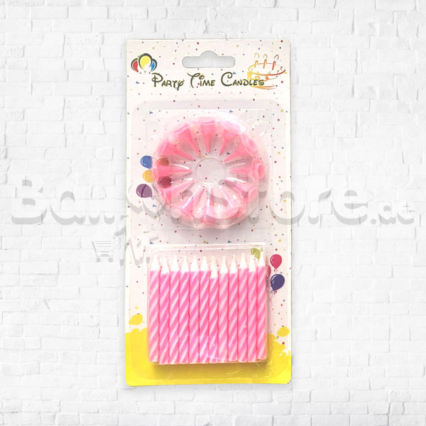 Baby Pink Single  Party Candles - 24pcs