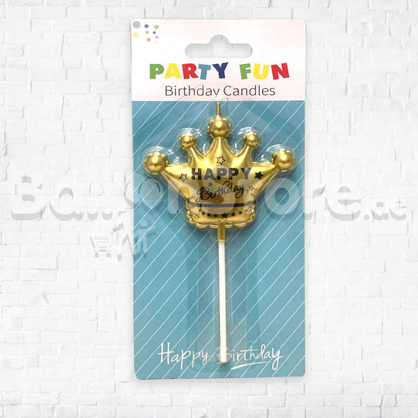 Golden Crown  Party Candles Singles