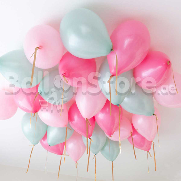 Pink Mint Helium Balloons - 25count