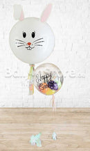 Easter Bunny Head Personalized Clear Bubbles