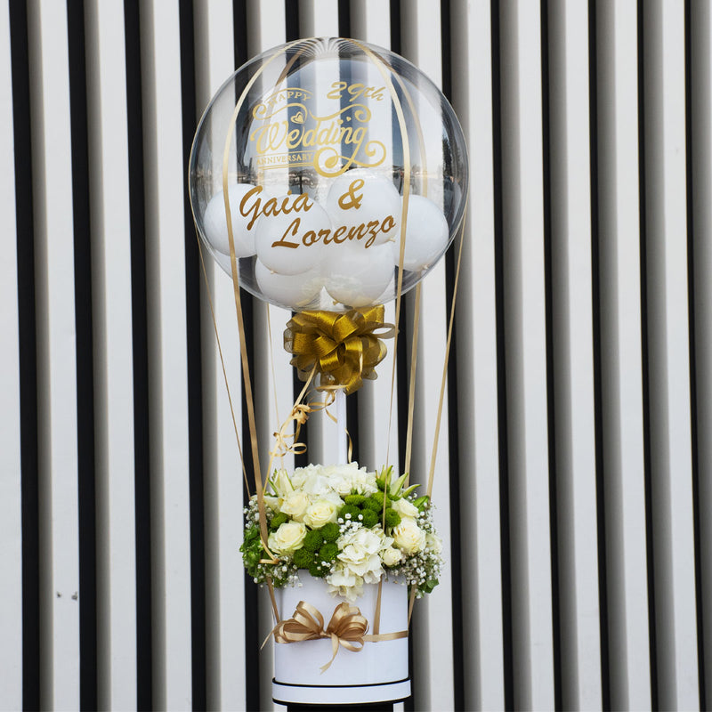 Anniversary Personalized Hot Air Inspired Flower Arrangement PRE-ORDER 1DAY in advance