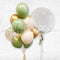 Custom Text Personalized Bubbles & Eucalyptus Confetti Balloon Bouquet Set