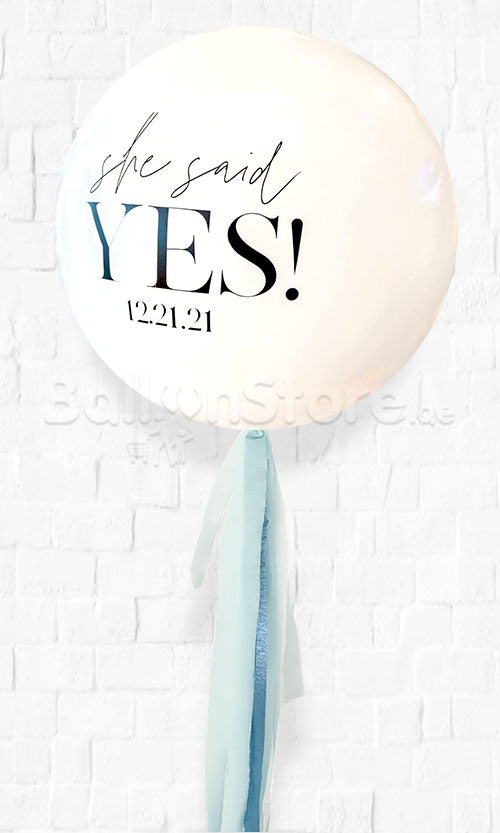 30inches Custom Text  / Personalized Balloon /She Said YES!
