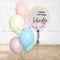 Pastel  Custom Text Personalized Bubbles  Balloon Bouquet Set
