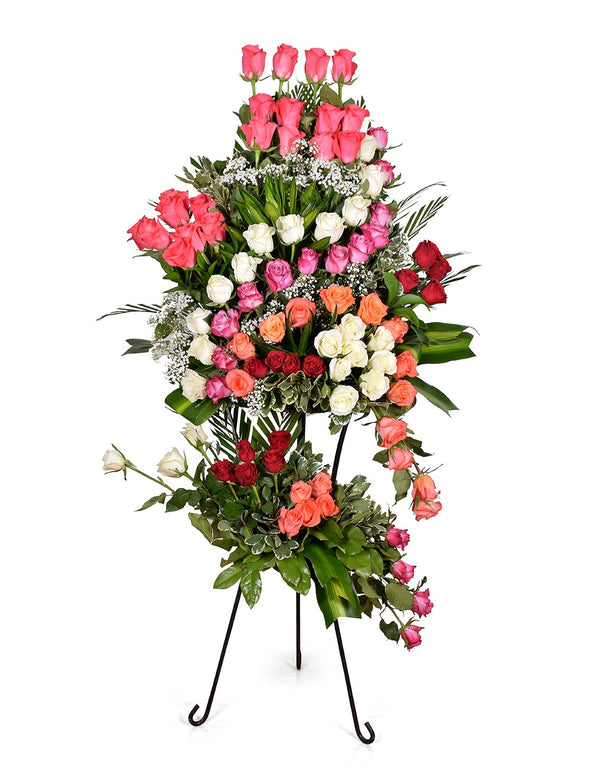 Fabulous Mixed Roses for Grand Opening Fresh Flower Arrangement