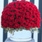 Elegant Love Red Roses BIG  Arrangement on a White Box