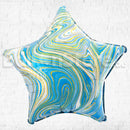 Blue Marblez Star Foil Balloons