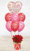 HVD Rose Gold Love You Balloons 18 Roses Valentine Combo - 2 in 1