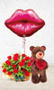 Basket of Love Smoochy Lips Big Teddy Combo - 3 in 1
