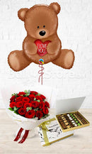 Rosy I Love You Teddy Choco Combo - 3 in 1