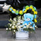 Twinkle Star Baby Boy Blue Teddy Flower Balloon Arrangement