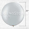 Giant Metallic Silver Color Latex Balloon  - Helium Inflated