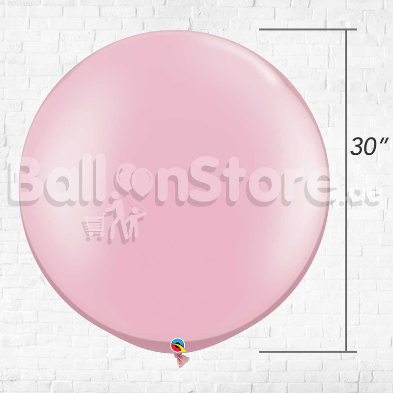 30inches Giant Pearl Pink Color Latex Balloon  - Helium Inflated