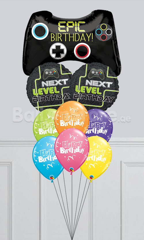 Epic Birthday Gamers Next Level Balloon Bouquet